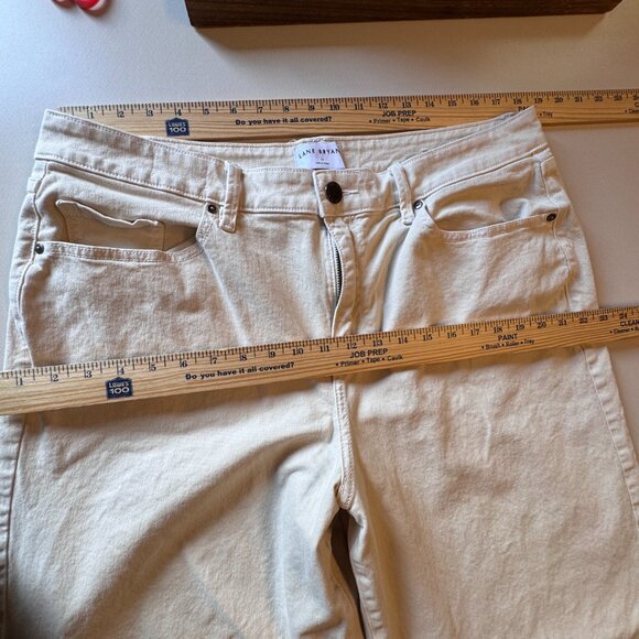 Lane Bryant Jeans Size 16 Tan Signature Fit Mid Rise Wide Leg - Picture 3 of 10